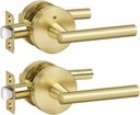 goldenwarm 1 Pcs Privacy & 1 Pcs Passage Gold Door Handles
