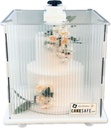 CAKESAFE Reusable Itsy Bitsy Cake Transporter, Clear Plastic Cake Carrier (12" W x 12" H)