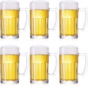 6 Pack Heavy Beer Mugs, Large Beer Glasses with Handle, 20 Ounce Glass Steins, Classic Beer Mug glasses Set