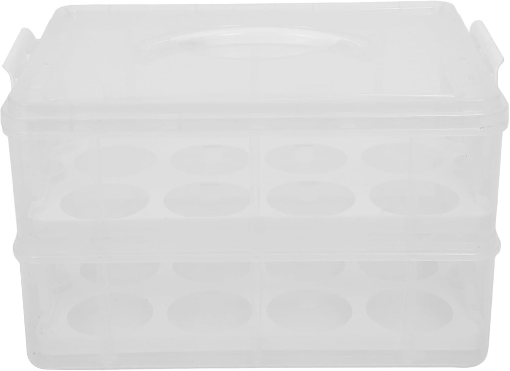 Mobestech 24pieces Baking Cake Box Holder Cake Carrier for Transporting Desserts and Pastries Reusable Two Design for Cupcakes for Birthdays and Special Occasions