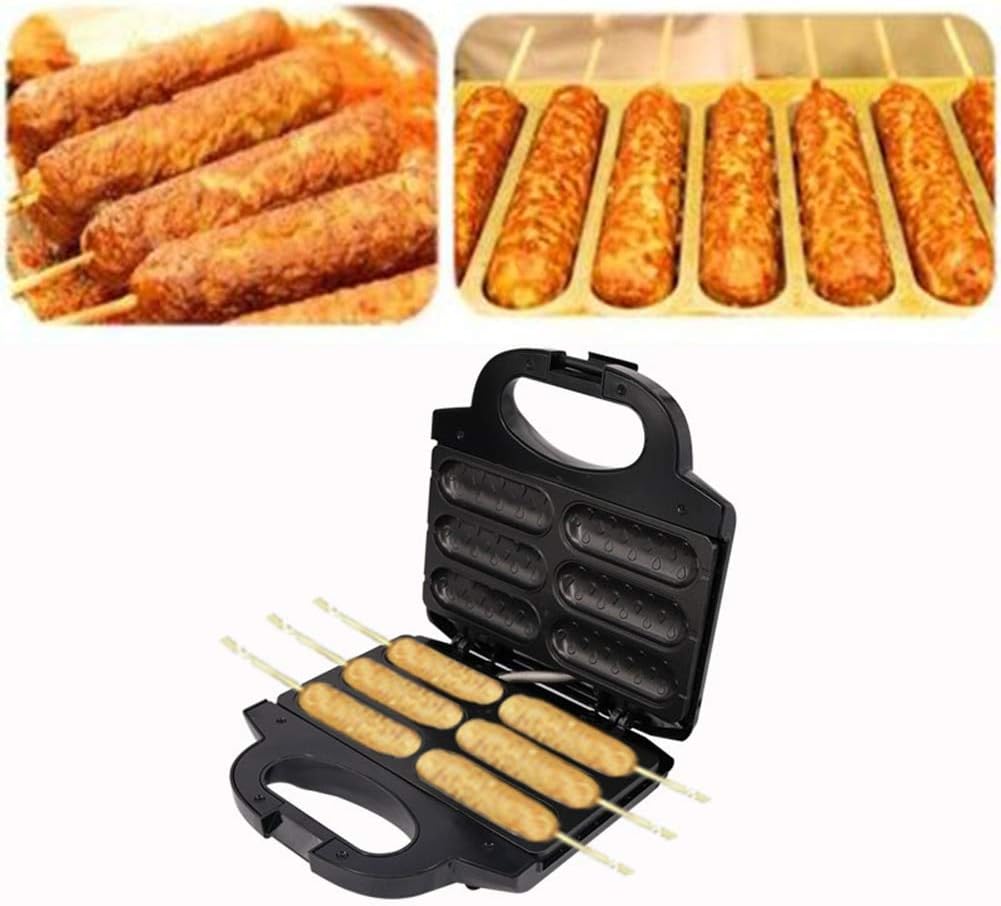 850W Electric Sausage Maker ， Waffle maker ， Automatic Mini Hot Dog Bread Machine Toaster Sandwich Iron Toaster Baking Breakfast Pan Oven