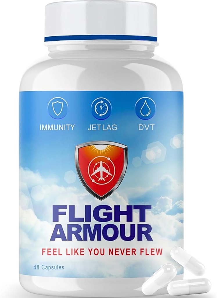 Jet Lag Remedy for Travel | Energy + Immunity + Swelling | Jetlag Relief Pills Based on Science (No Homeopathic) Maximize Vacation or Business Trip - Hailed As Long Airplane Flight Must Haves