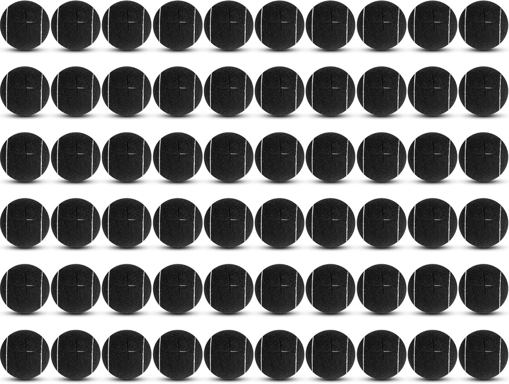 Macarrie 60 Pieces Precut Tennis Bulk Tennis Balls for Chairs Heavy Duty Long Lasting Glide Coverings for Classroom Furniture Legs Protectors and Floor Protection(Black)