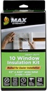 Duck MAX Strength Window Insulation Kit, Winter Window Seal Kit Fits up to 10 Windows, Heavy Duty Shrink Film Cuts to Size for Easy Indoor Installation, Window Tape Included,62 In. x 420 In., Clear