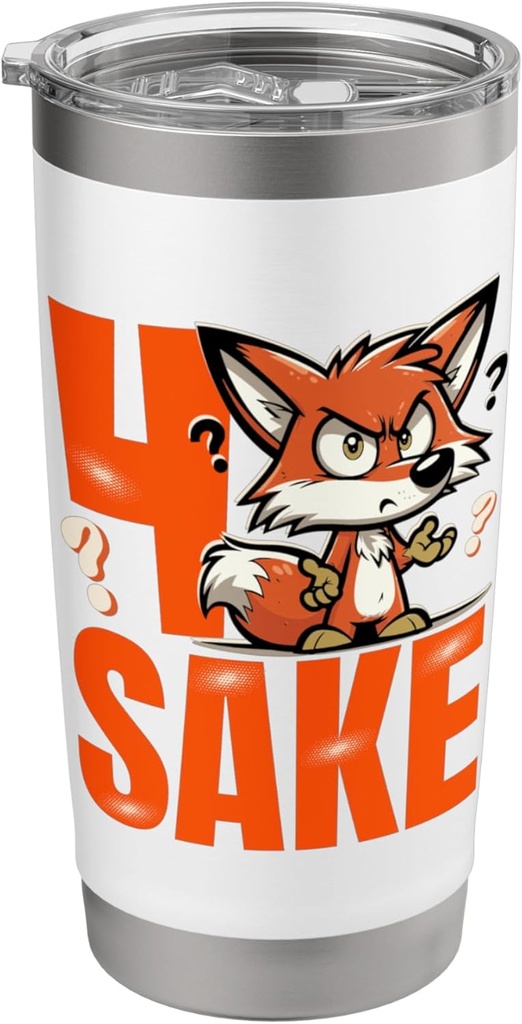 FFS 4-FOX SAKE s Playful Adult Wordplay Stainless Steel Insulated Tumbler