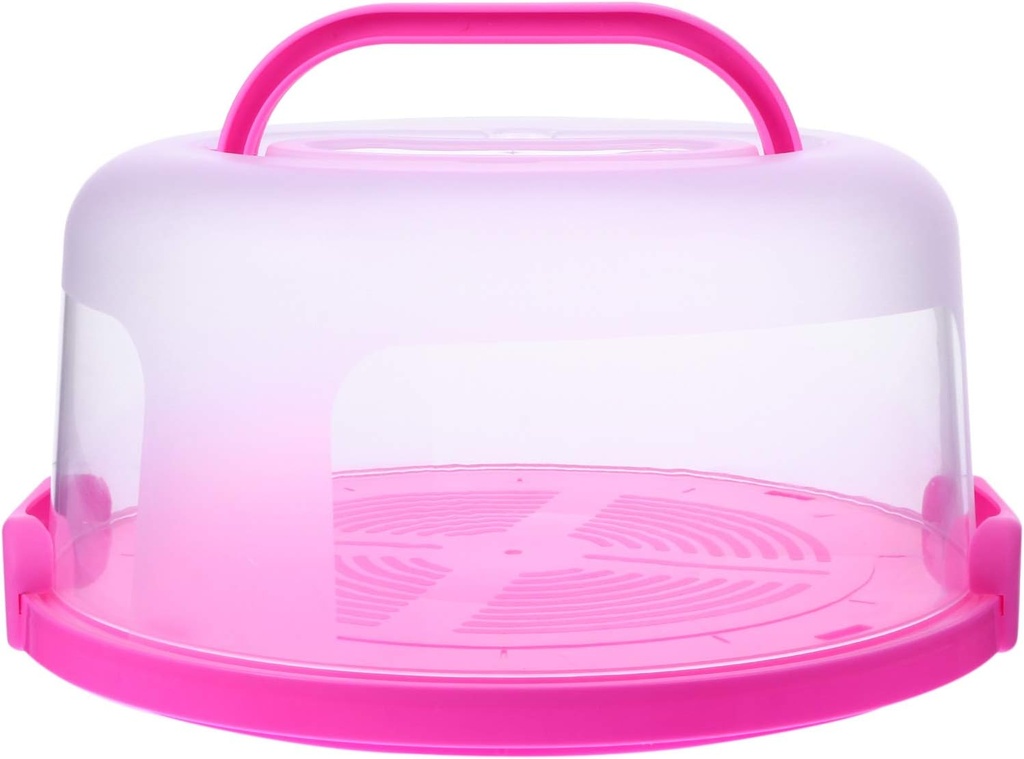 UPKOCH Reusable 10-inch Thick Pp Cake Box Locking Clip Portable Lightweight Compact Cake Holder Carrier for Transporting Pastries