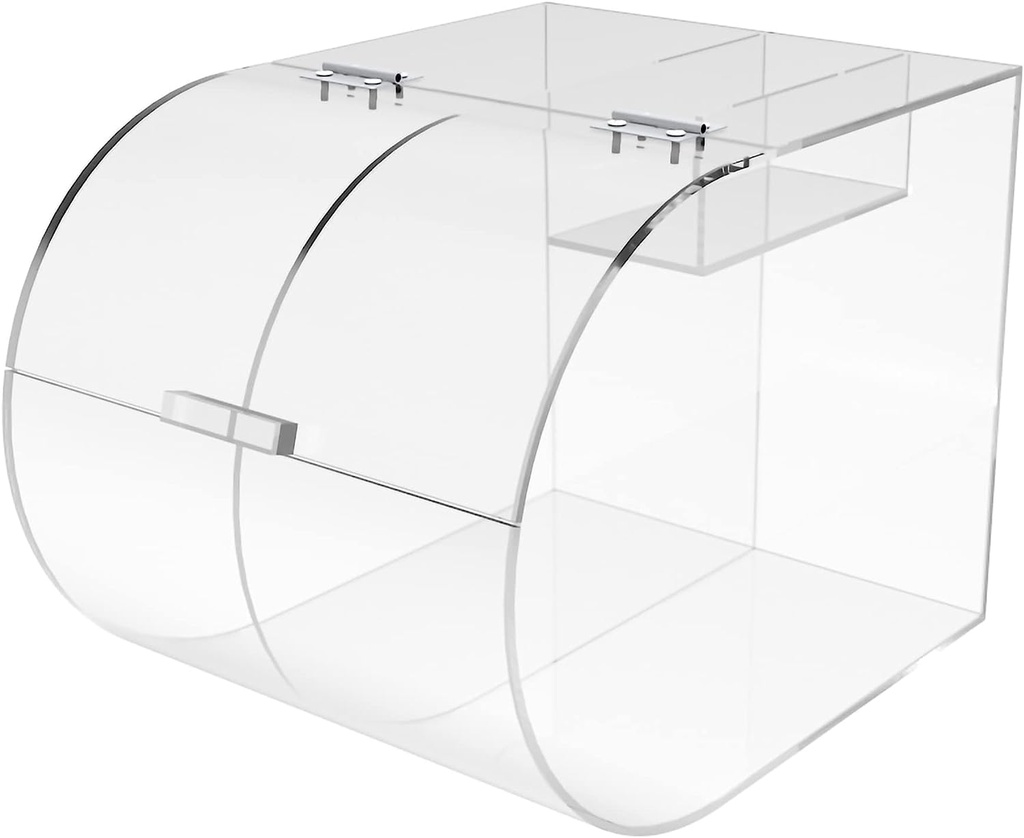 FixtureDisplays® Clear Acrylic Plexiglass Candy Bulk Bin Dispenser 9 X 12 X 9 with Scoop Chamber 100865