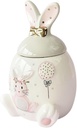 IMIKEYA Cute Ceramic Storage Jar Food Storage Container for Cookies Tea and Snacks Adorable Bunny Design for Kitchen Countertop and Pantry Organization