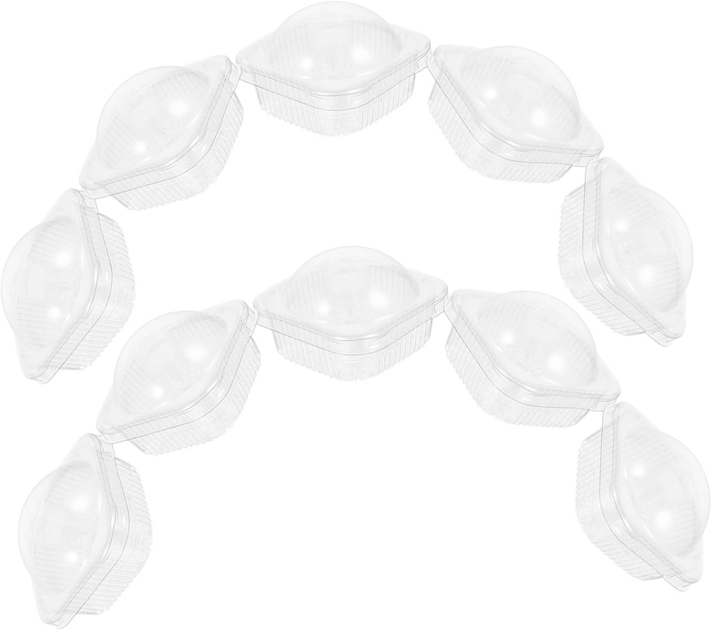 50pcs Clear Cupcake Holders with Dome Lids Individual Muffin Containers for Bakery Parties and Events Sturdy Pet Design for and Attractive Display