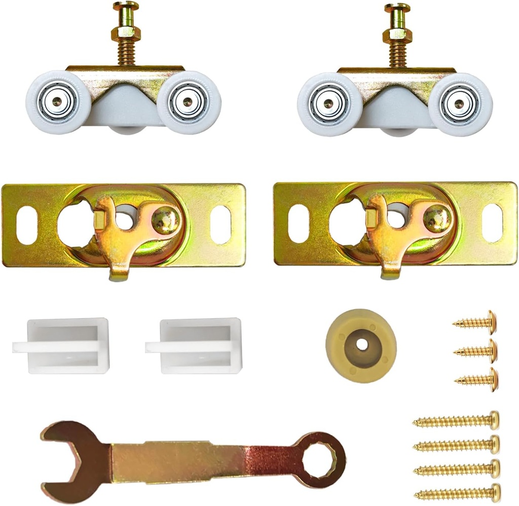 2 Pack Pocket Door Frame Roller, 3/4" Nylon Ball Bearing Wheels, 200lbs Weight Capacity