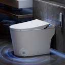Smart Toilet with Bidet Built in, Toilets with Tank, Auto Open Close, Auto Flush, Foot Sensor, Heated Seat, Warm Water, Foam Dispenser, Elongated Bidets for Modern Bathroom, Remote, Night Light