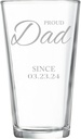 Shape28 Personalized Glass - Customizable Engraved Pub, Elegant Wine Glass Gift for New Fathers, Moms, Grandparents (Beer Glass #3)