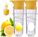 Lemon Mini Squeezer, Screw-Top Lemon Squeezer Manual Juice Extractor with Built-In Filter Orange Citrus Press, Squeeze Lime for Cocktails, Drinks (2pcs)(2pcs)