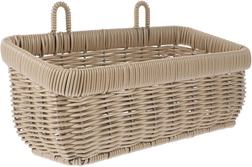VICASKY Woven Hanging Wall Basket Large Gray Vegetable Storage Basket for Kitchen Ginger Garlic Organizer Multi Purpose Fruit Holder and Portable Storage