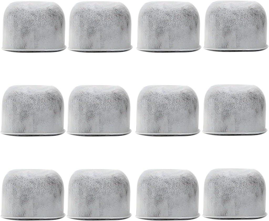 Pack of 12 Replacement Charcoal Water Filters for All Cuisinart And Braun Coffee Machines - Cuisinart and Braun Compatible (NOT KEURIG) Filters Fit Both Newer & Older Models Coffee Makers