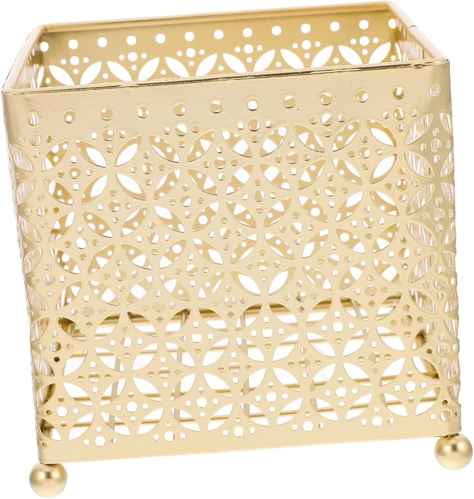 Desktop Metal Coffee Holder Elegant Iron Hollow Coffee Capsule Storage Organizer for Countertop Space-saving Basket Kitchen and Office Use