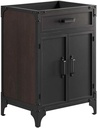 Modway EEI-6127-BLK-WAL Steamforge 24" Bathroom Vanity Cabinet (Sink Basin Not Included), Black Walnut
