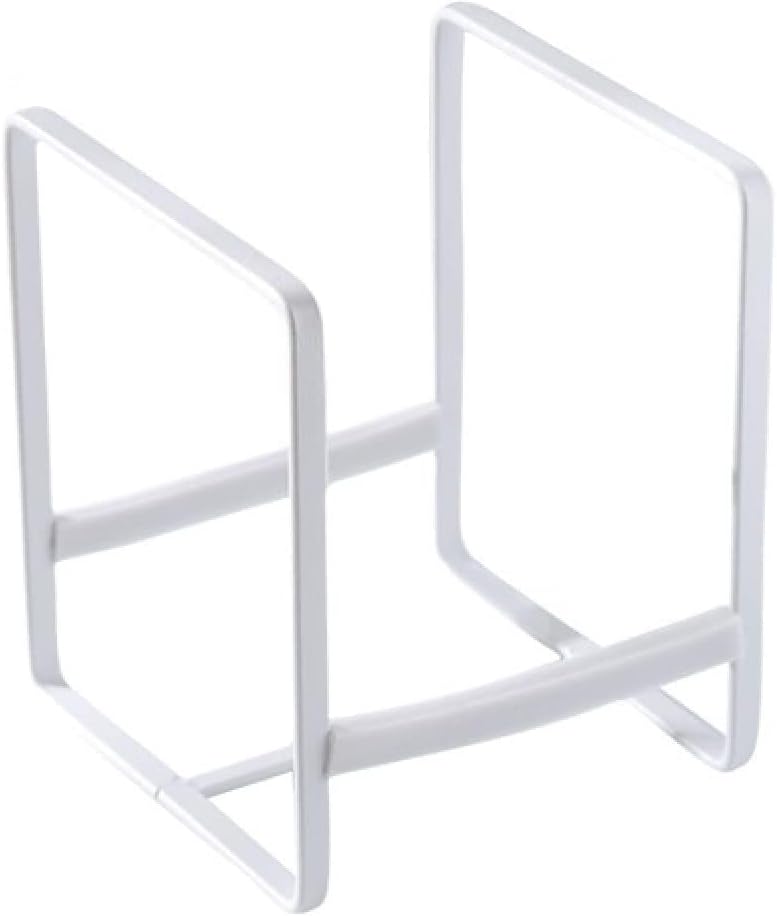 Metal Plate Holders Organizer, Dish Storage Rack for Cabinet, Counter, and Cupboard, Plate Display Stand(White,Small)