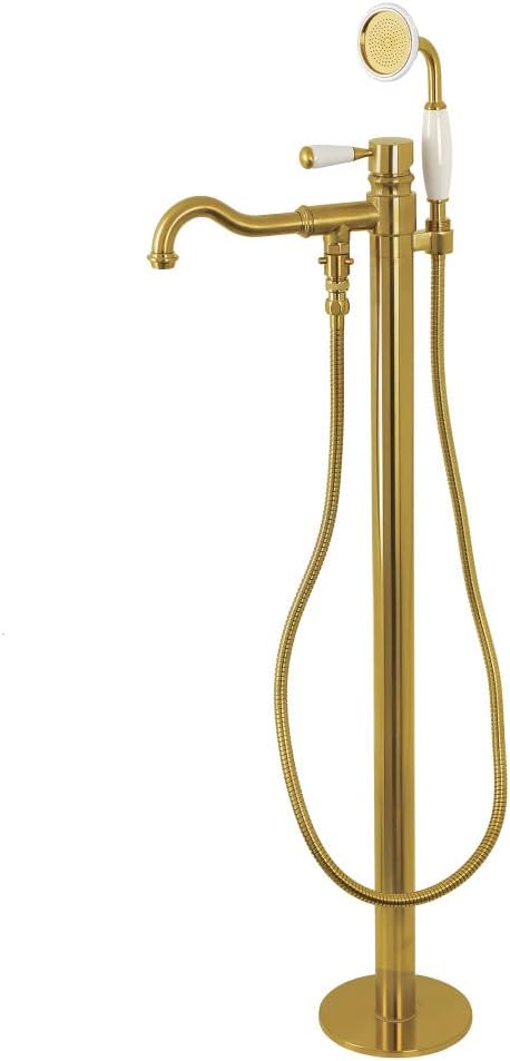 Kingston Brass KS7137DPL Paris Tub Faucet, Brushed Brass 43.25 x 9.75 x 6.69