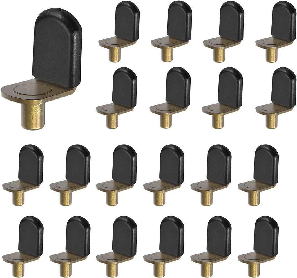 Bronze Shelf pins, Glass Supports Furniture Cabinet Closet Bookcase Shelf Bracket-Style Pegs 30 Pack.