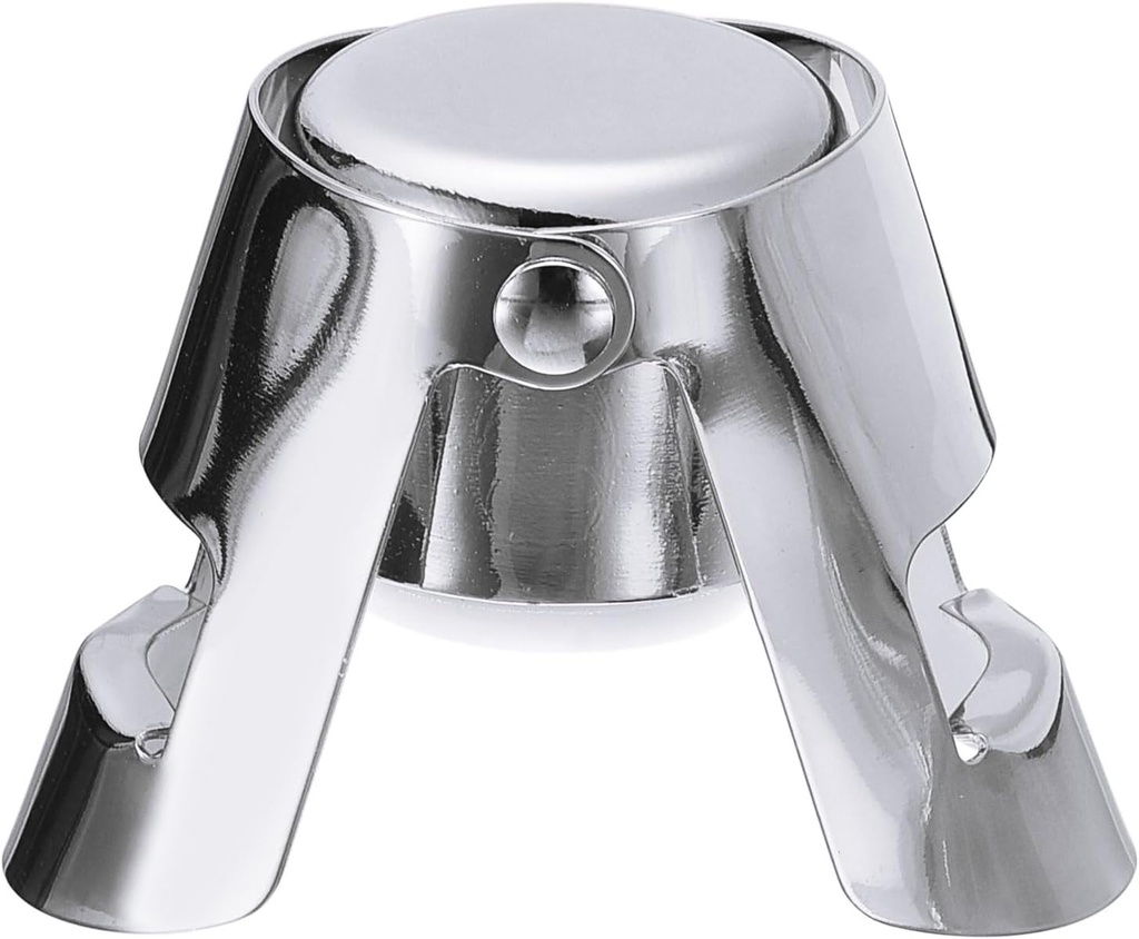 uxcell Champagne Stopper, 26mm/1.02" Stainless Steel Bottle Plug Sealer Sparkling Wine Stopper with Silicone Air Tight Seal for Champagne, Sparkling (Silver)