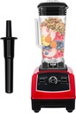 2L Electric Countertop Blenders 2200W Food Processor Commercial Grade Blender Mixer Heavy Duty Automatic Juicer, Processor for Food Fruit Smoothies 1-10 Gears (Red)