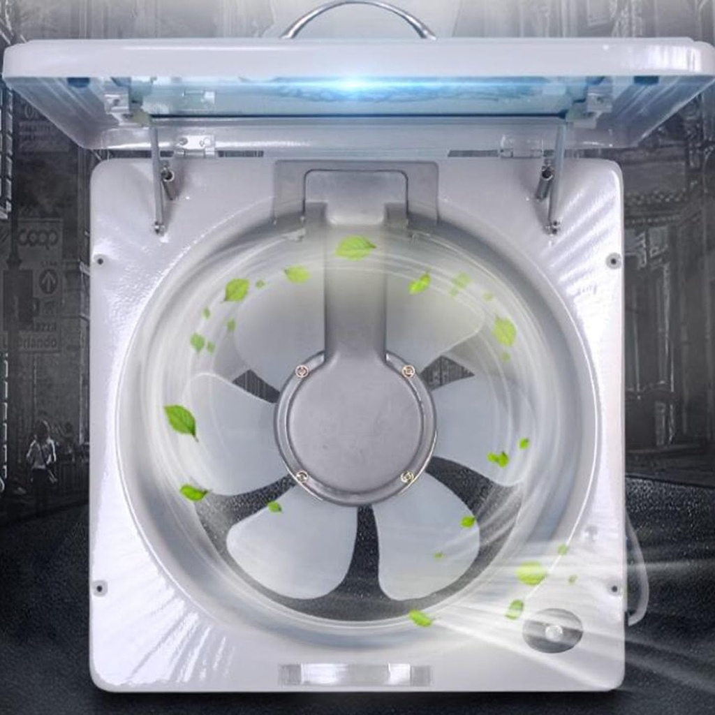 ICEMOB 10 Inch Portable Extractor Fan Kitchen,Removable Bathroom Fan Extractor,Full Metal Casing,750M³/H Window Exhaust Fan,Closeable Oil Fume Cover,for Home,Kitchen,Garage Ventilation