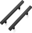 Ravinte 30 Pack 6'' Square Cabinet Pulls Matte Black Stainless Steel Kitchen Drawer Pulls Cabinet Handles 6”Length, 3-3/4” Hole Center
