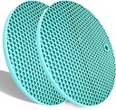 Extra Thick Silicone Trivets Heat Resistant Pot Holder and Oven Mitts,Trivets for Hot Dish,Nonslip Insulation Honeycomb Rubber Hot Pads for Countertop,Multi-Purpose & Flexible Mats Set of 2 Teal