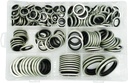 160Pcs, 7 Sizes BSP Dowty Self-Centered Bonded Seal Oil Washers Gasket Assortment Kit Replace 32300 with Box (1/8, 1/4, 3/8, 1/2, 5/8, 3/4, 1), for Automotive, Bearings, Pumps