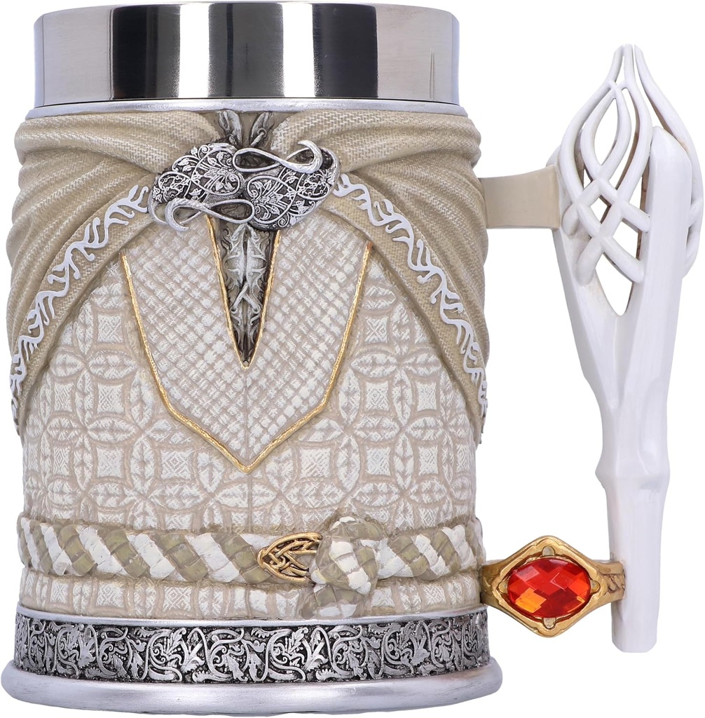 Nemesis Now Lord of the Rings Gandalf The White Tankard 15cm, Resin, White, Officially Licensed Lord of the Rings Merchandise, Cast in the Finest Resin, Expertly Hand-Painted