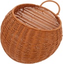 BESTOYARD Hand Woven Wall Basket Decorative Hanging Vegetable and Garlic Storage Basket for Kitchen Nature- Flexible Use for Organizing Onions and Home Decor