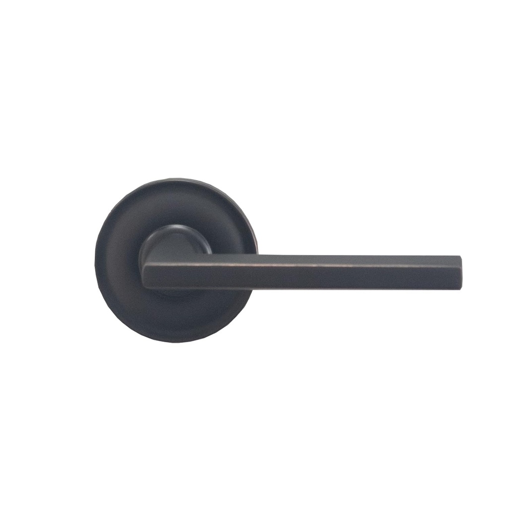 Delaney Hardware Bravura 333B Atlanta Lever Dummy Lockset with Modern Round Trim Reversible Adjustable Door Handle Lever for Closet/Pantry, Oil Rubbed Bronze