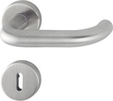 HOPPE Paris Door Handle Set with Rosette BB Deadlock – Satin Stainless Steel 3286307