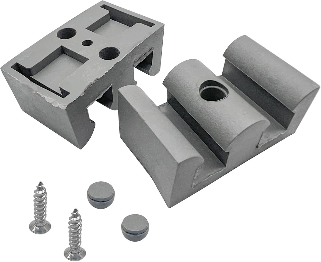 50mm Bathroom Sliding Door Glass Anti-Collision Block Side Guide Rail for Shower Door Bathroom Sliding Door Bumper Shower Room Accessories(4pcs,Grey)