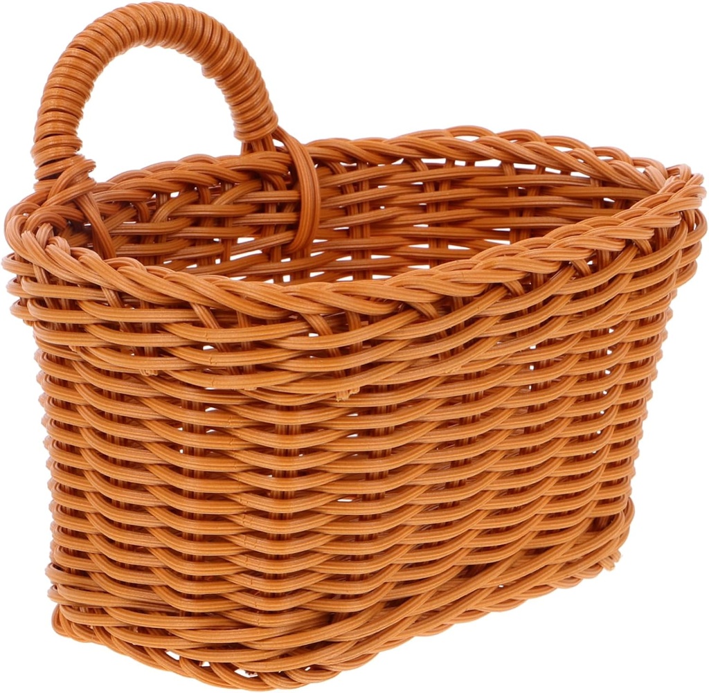 PRETYZOOM Woven Wall Hanging Basket for Kitchen Imitation Rattan Storage Rustic Design for Keys and Items Decorative Wall Organizer for Entryway and Home Decor