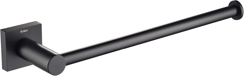 KRAUS Ventus Bathroom Towel Bar, Matte Black Finish, KEA-17725MB