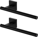 KOKOSIRI Towel Bar Matte Black Bathroom Hardware Hand Towel Rails Wall Mounted Kitchen Toilet Cabinet Paper Holder 2 Pack, Stainless Steel B3008BK-P2