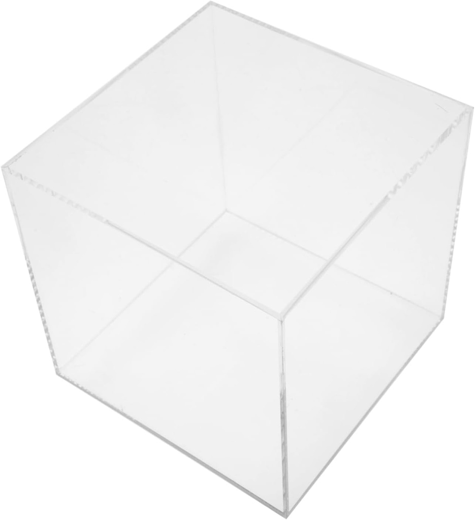 PRETYZOOM Acrylic Candy Storage Box Removable Dividers for Organizing Coffee Capsules Tea Bags and Items Cube Container for Use