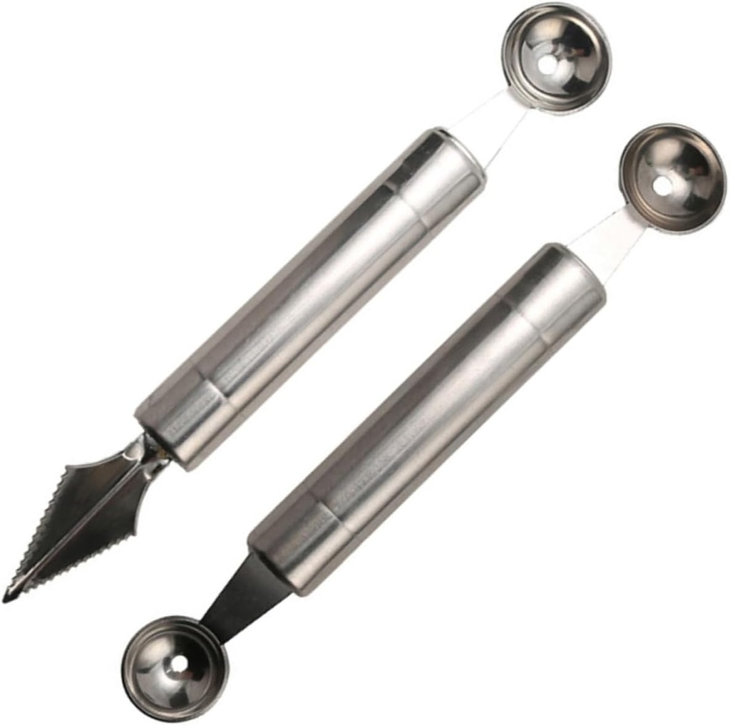DECHOUS Stainless Steel Melon Baller Scoops Fruit Carving Tools Kitchen Gadgets Easy to Clean