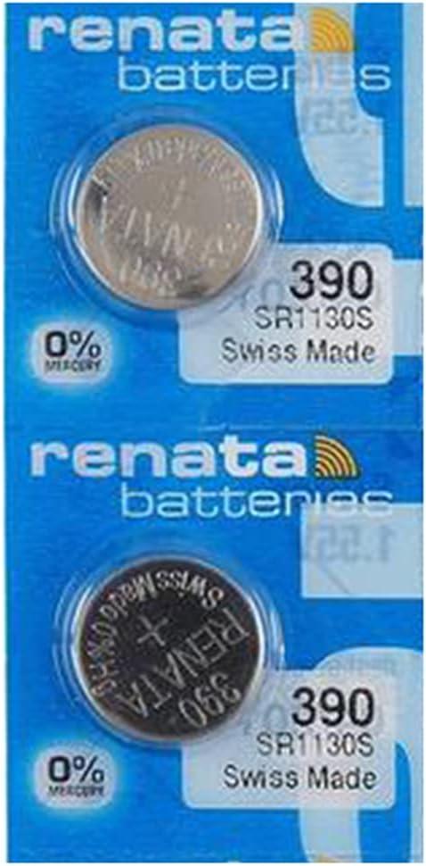 Renata 390 SR1130SW Batteries - 1.55V Silver Oxide 390 Watch Battery (2 Count)