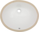Undermount Bathroom Sink Oval - Fulorni 19"x16" Bathroom Vessel Sink Oval Shape White Porcelain Ceramic Under Counter Vanity Lavatory Bath Sink Basin with Overflow