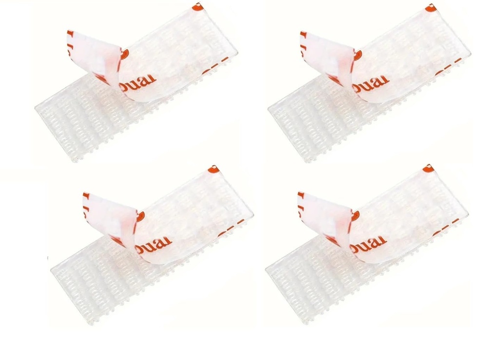 4 Pieces (2 Sets) Mounting Strips for EZ Pass/IPass/IZoom/Sunpass Cars Windshield Toll Transponder Holders Reclosable Fastener Peel and Stick Adhesive Dual Lock Tape Strips