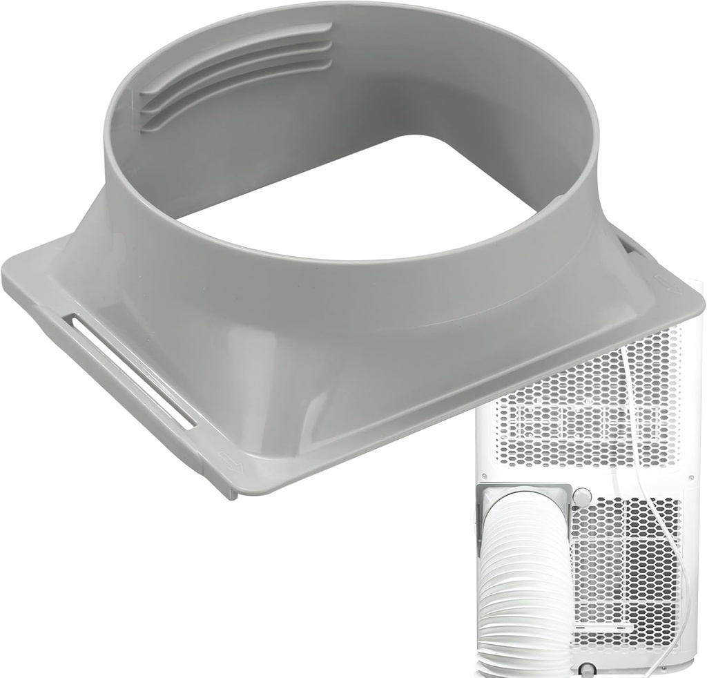 Portable Air Conditioner Exhaust Hose Coupler 5.9 Inch AC Exhaust Hose Window Adapter AC Hose Extension Connector Air Conditioner Unit Tube Connector for Air Conditioning Accessories Square to Round