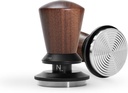 53.3mm Espresso Tamper Spring Loaded - MUVNA Coffee Tamper Tool with Ripple Base, Self-Leveling Barista Tool, Walnut Handle Fits Breville 54mm Portafilter Baskets, Espresso Machine Accessories