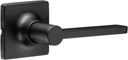 Diodesy- Dummy Door Lever Handle Single Side with Matte Black Finish for Closets French Double Door Pantry Heavy Duty Non-Turning Reversible Interior Push/Pull Square Shape Door Knob Lock Set