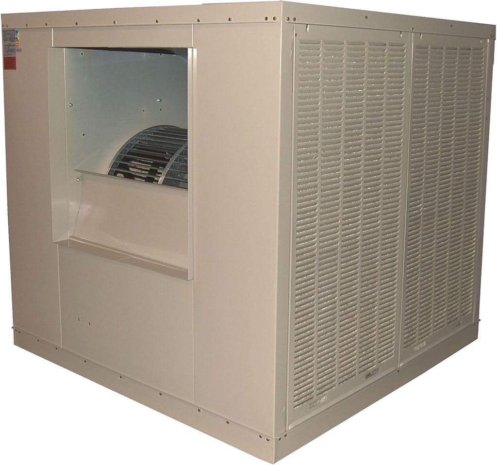 18000 cfm Ducted Evaporative Cooler, 3 hp, 50 gal.