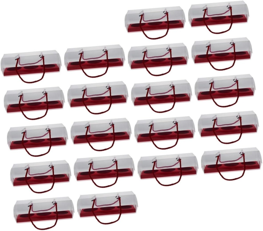 20pcs Portable Bakery Boxes with Slot Design for Desserts Cupcakes Mousse Cakes and Baked Goods Packing for Gatherings and Parties