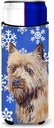 Cairn Terrier Winter Snowflakes Holiday Ultra Beverage Insulators for slim cans