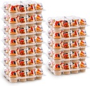 12 Count Cupcake Containers 12 Pack Cupcake Holders with Detachable Tall Dome Lids Clear Plastic Stackable Cupcake Boxes for 144 Cupcakes, BPA Free, Standard Size